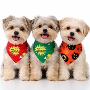 Dr Seuss The Grinch Christmas Halloween Dog Bandanas 3 Pack